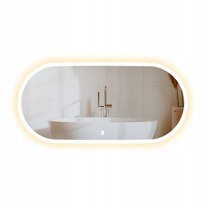 Lustro Neptun LED piaskowane owalne - obrazek 4