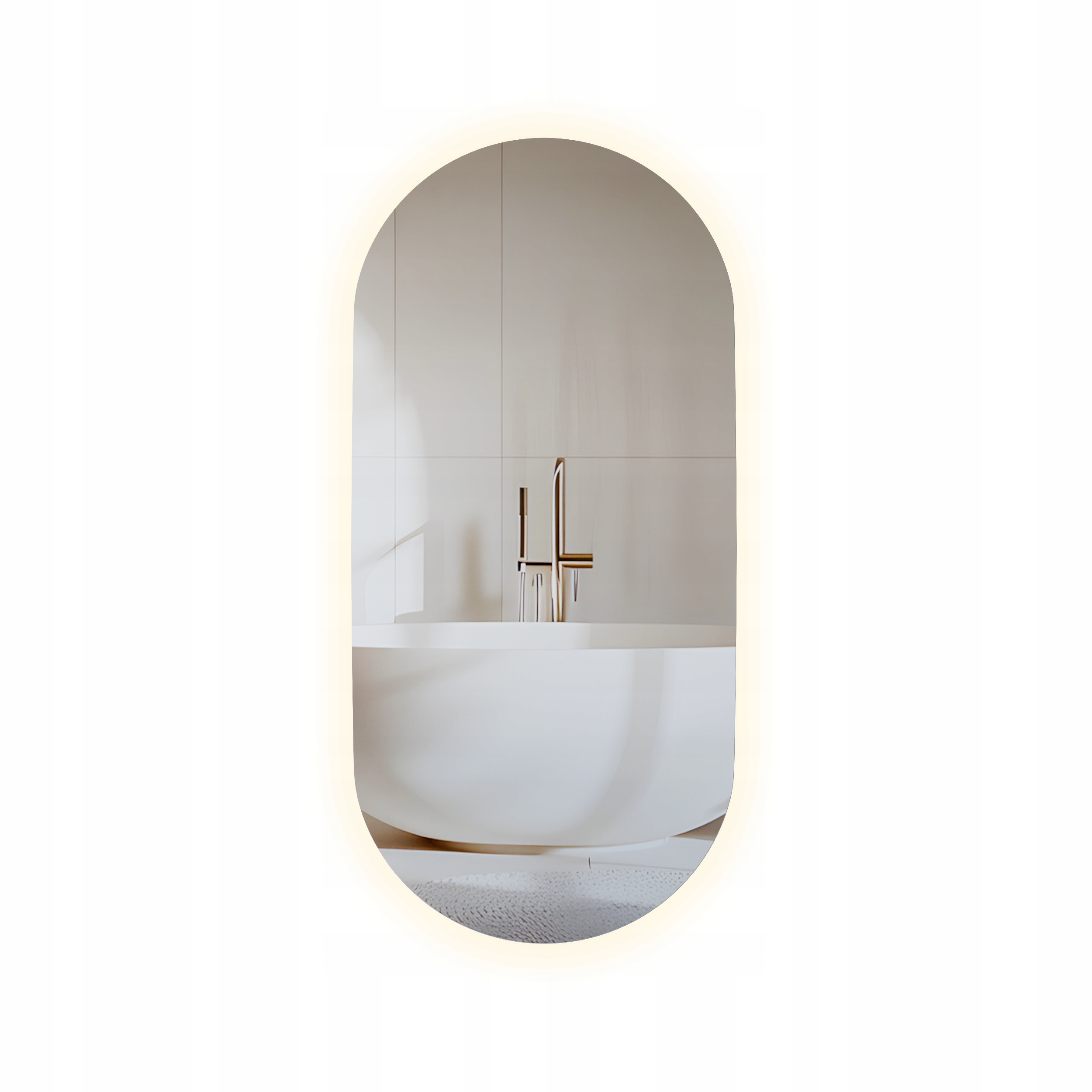 Lustro Neptun LED piaskowane owalne - obrazek 7